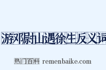 游邓尉山遇徐生反义词是什么意思的图片